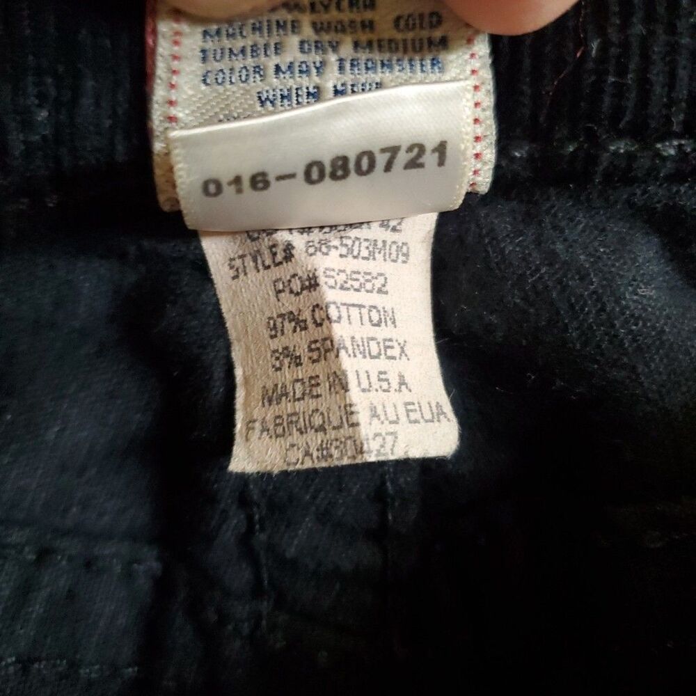 True Religion 29 Corduroy Shorts Womens Black Cuffed Y2K Made in USA Stretch - Picture 8 of 15